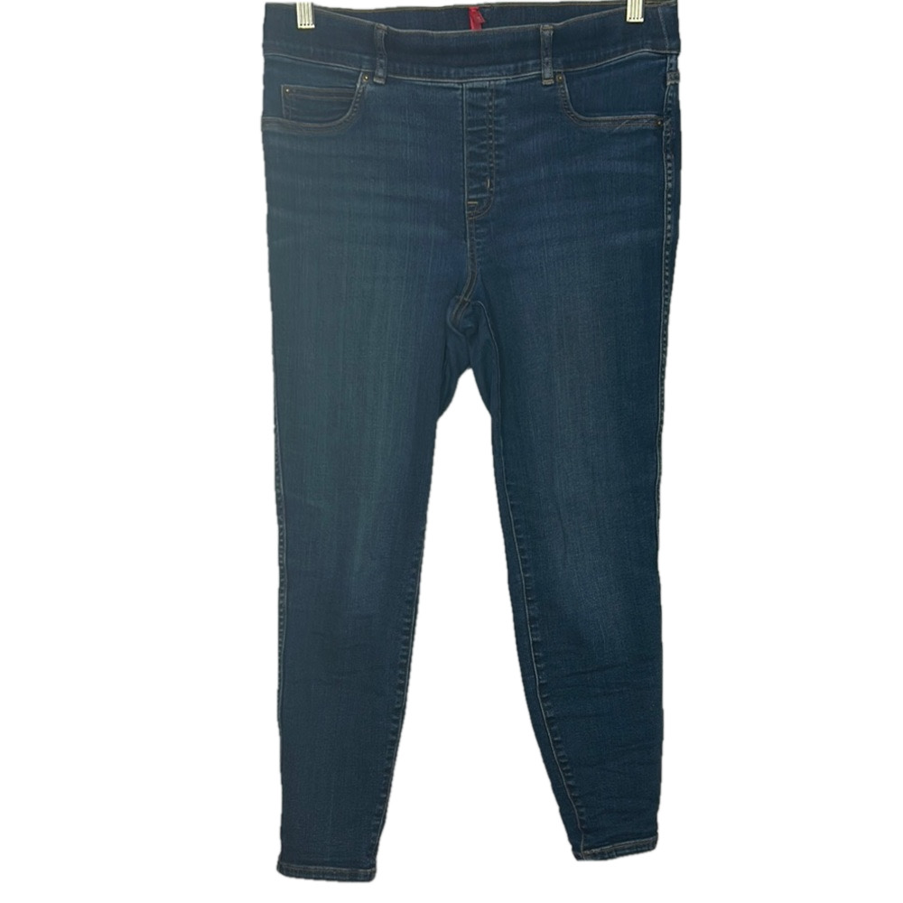 Spanx Blue Stretch Skinny Jeans Tapered Leg